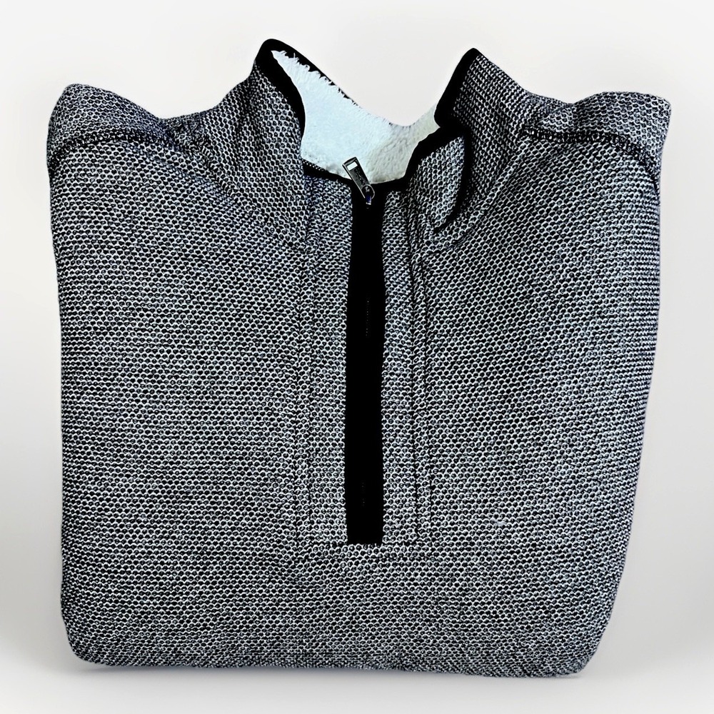 Orvis 1/4 Zip Sherpa Lined Pullover Men XXL Heather Gray Sweater‎ Outdoor